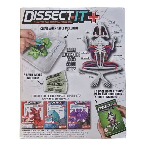 Top Secret Toys Dissect It Frog Lab Plus Synthetic STEM Animal Dissection Kit - Picture 2 of 2